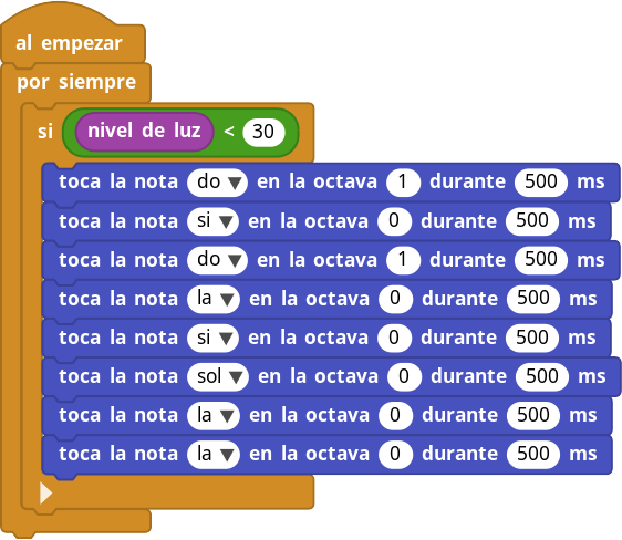 programa que se asusta sin luz