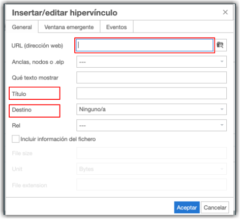 Insertar hipervínculo