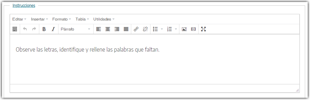 Instrucciones Instrucciones