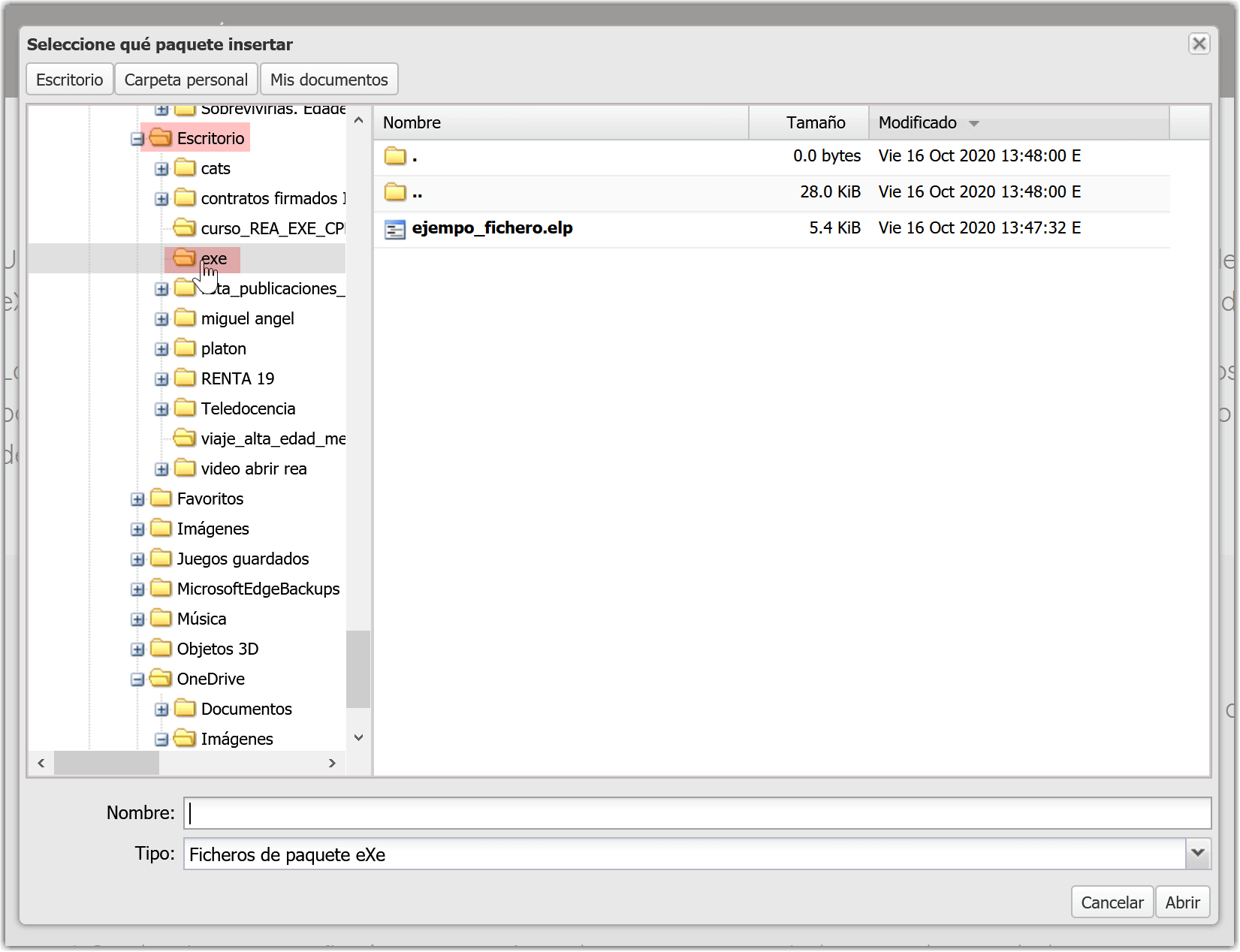 Ventana de navegación