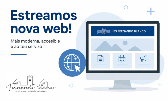 O IES Fernando Blanco estrea a súa nova páxina web