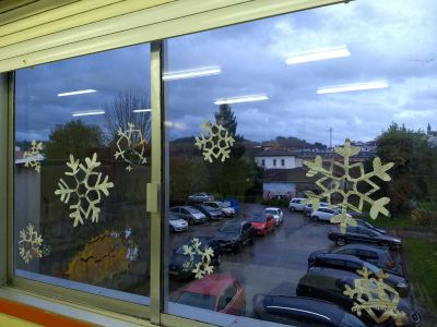 Copos de neve por Nadal
Simetría e xeometría na clase de matemáticas.
