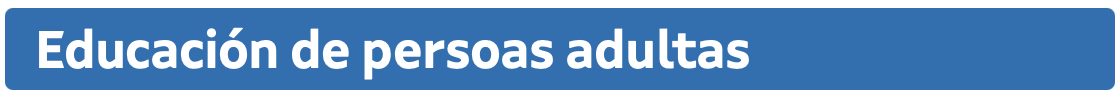 educación de persoas adultas