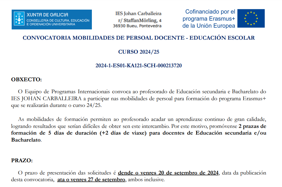 Mobilidade profesorado