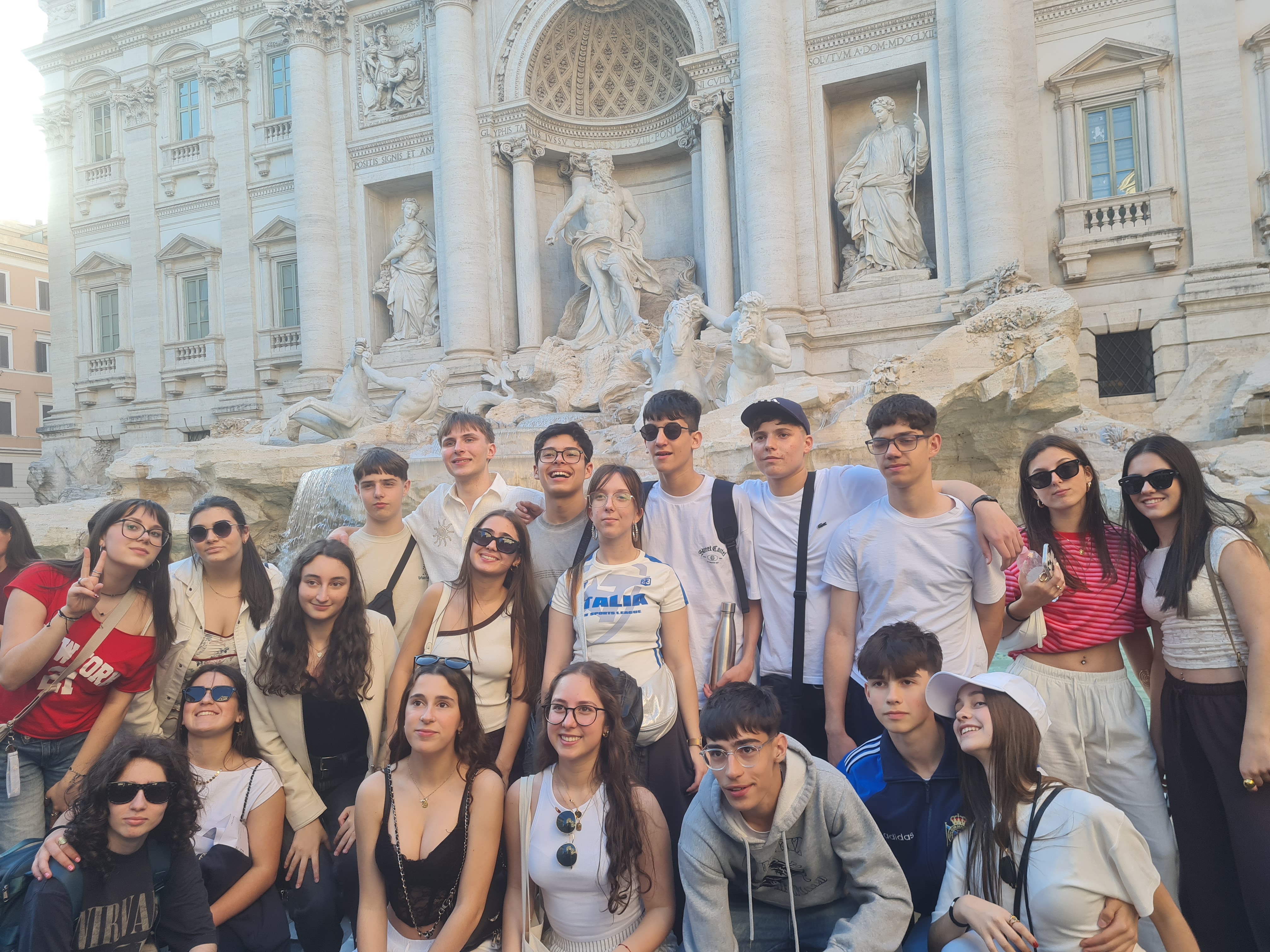 Na Fontana de Trevi.