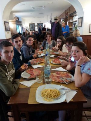 Comiendo en L'Osteria di Cicerone
