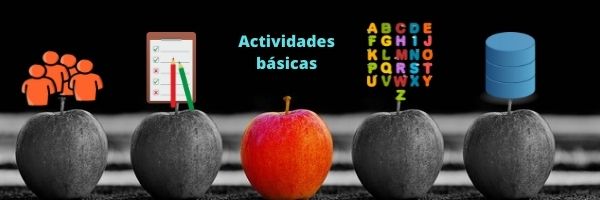 Foro, tareas, glosario, base de datos.