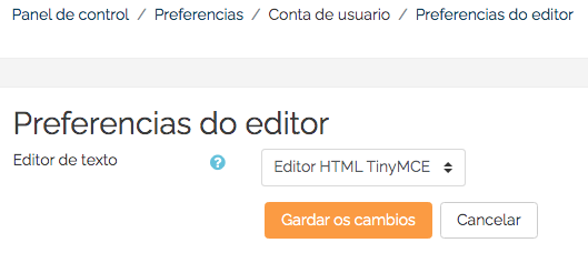 Preferencias do editor
