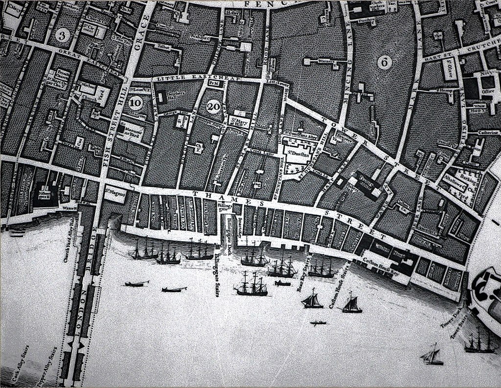 plano do porto de Londres (1746)