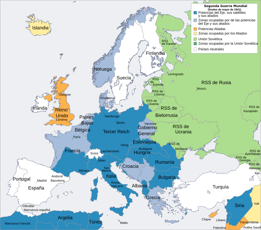 Mapa de Europa en 1941