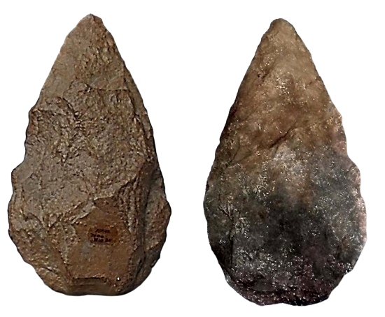 Imaxe de dous útiles de pedra prehistóricos