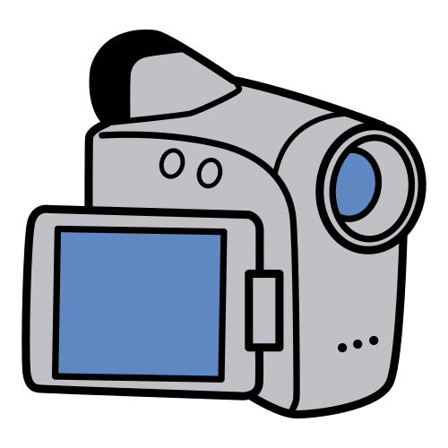 Pictograma dunha cámara de vídeo