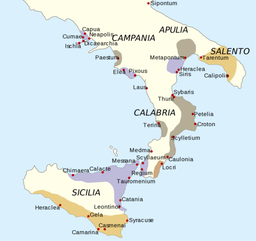 Mapa da Magna Grecia