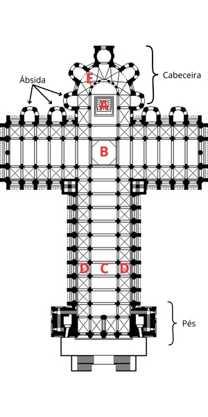 Planta da catedral de Santiago