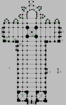 Planta de S Sernín de Toulousse