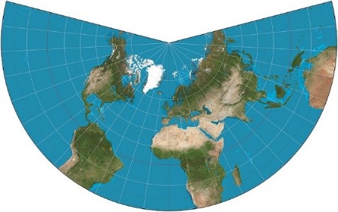 Mapa con proxección cónica