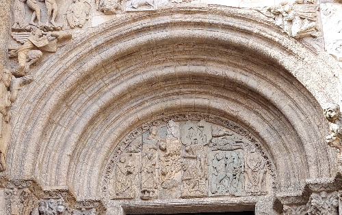 Fotografía do Tímpano de Praterías, catedral de Santiago