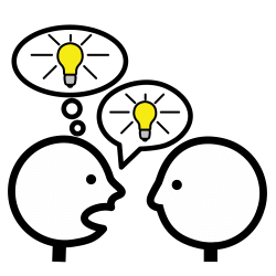 Pictograma de transmitir ideas
