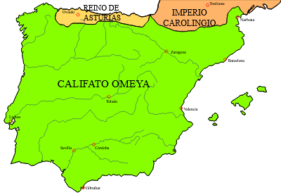 A Penínusla Ibérica cara o ano 750