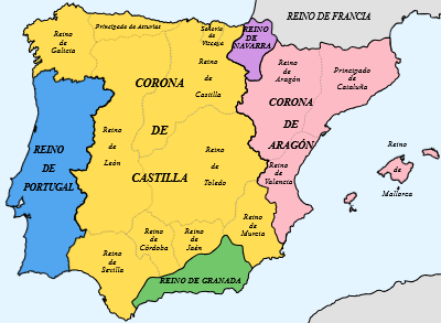 A Península Ibérica cara o ano 1400