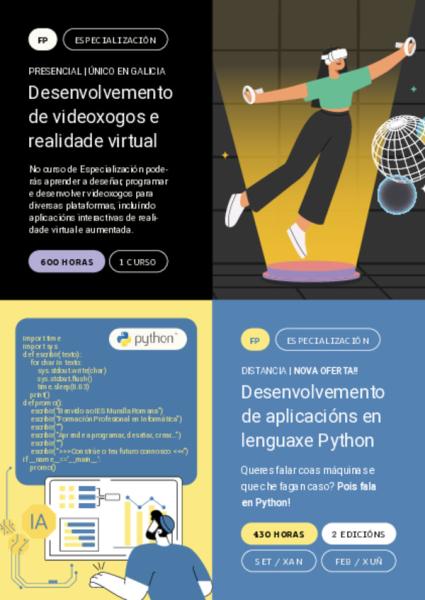 Flyer cursos especialización informática