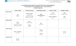 Calendario BACH extraorinario 2026