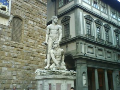 Hércules e Caco na Praza da Señoría, Florencia
