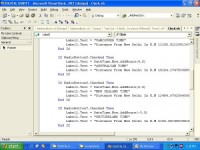 Imagen de una ventana del programa visual basic, en el cual se puede ver el código de un programa.