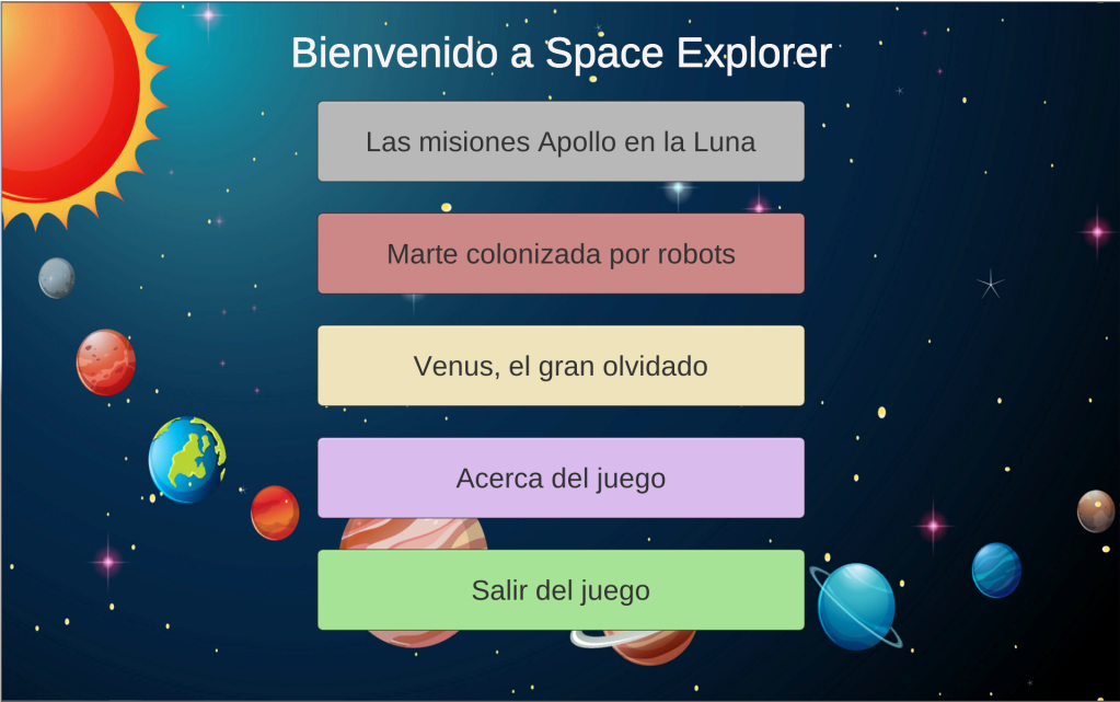 Xogo Space explore Sara Robisco
