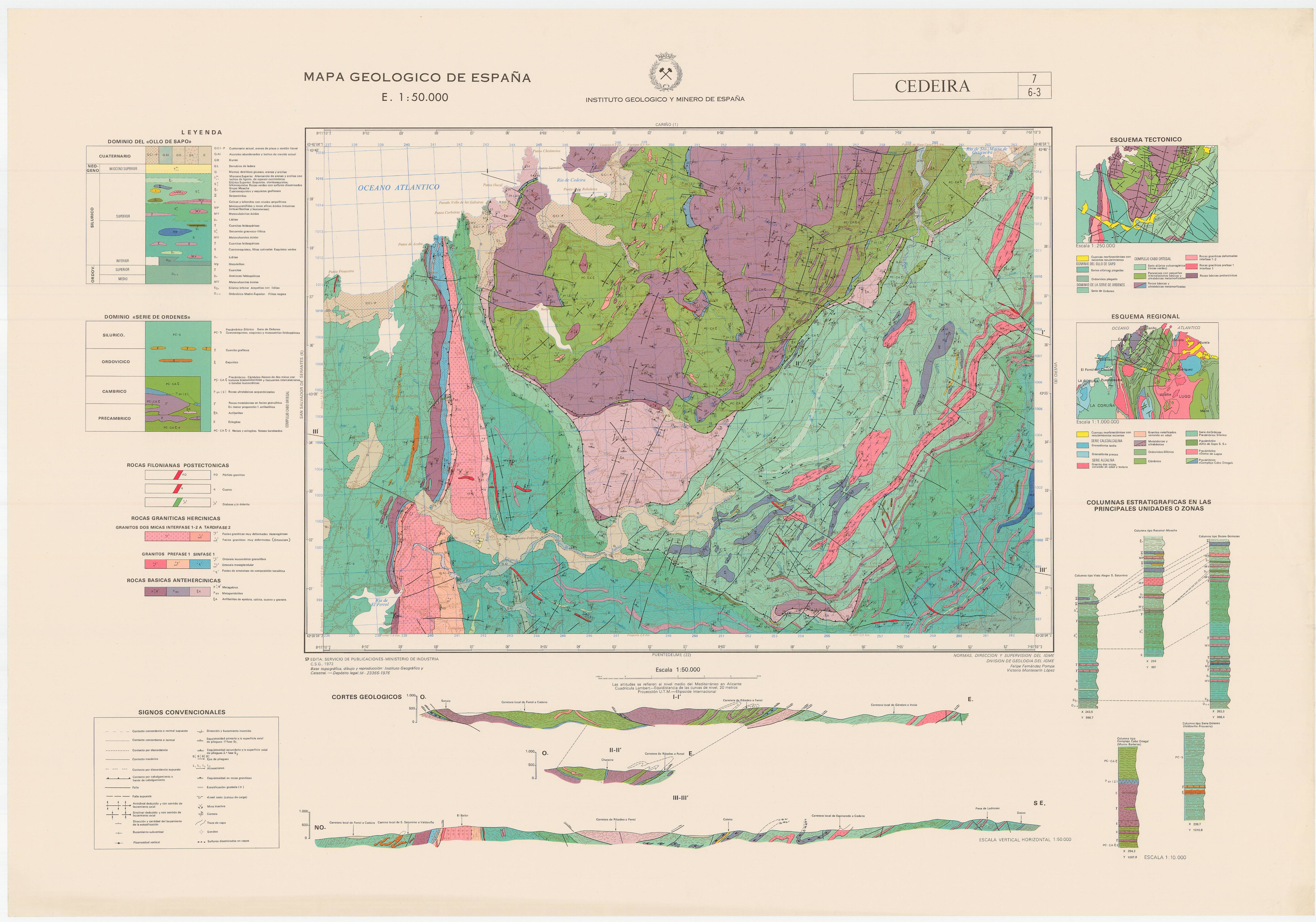Mapa xeolóxico de Cedeira
