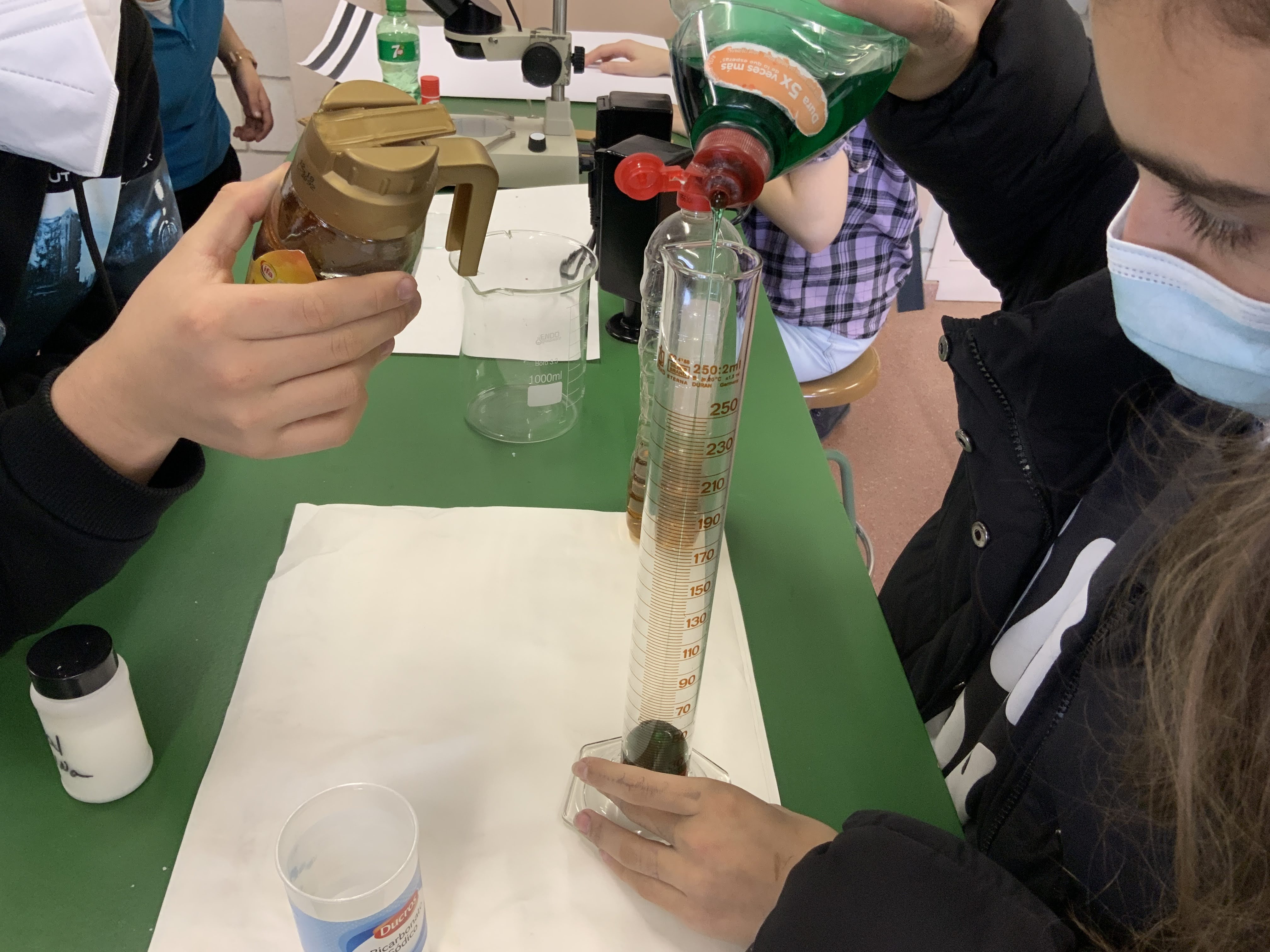 columna densidad en laboratorio