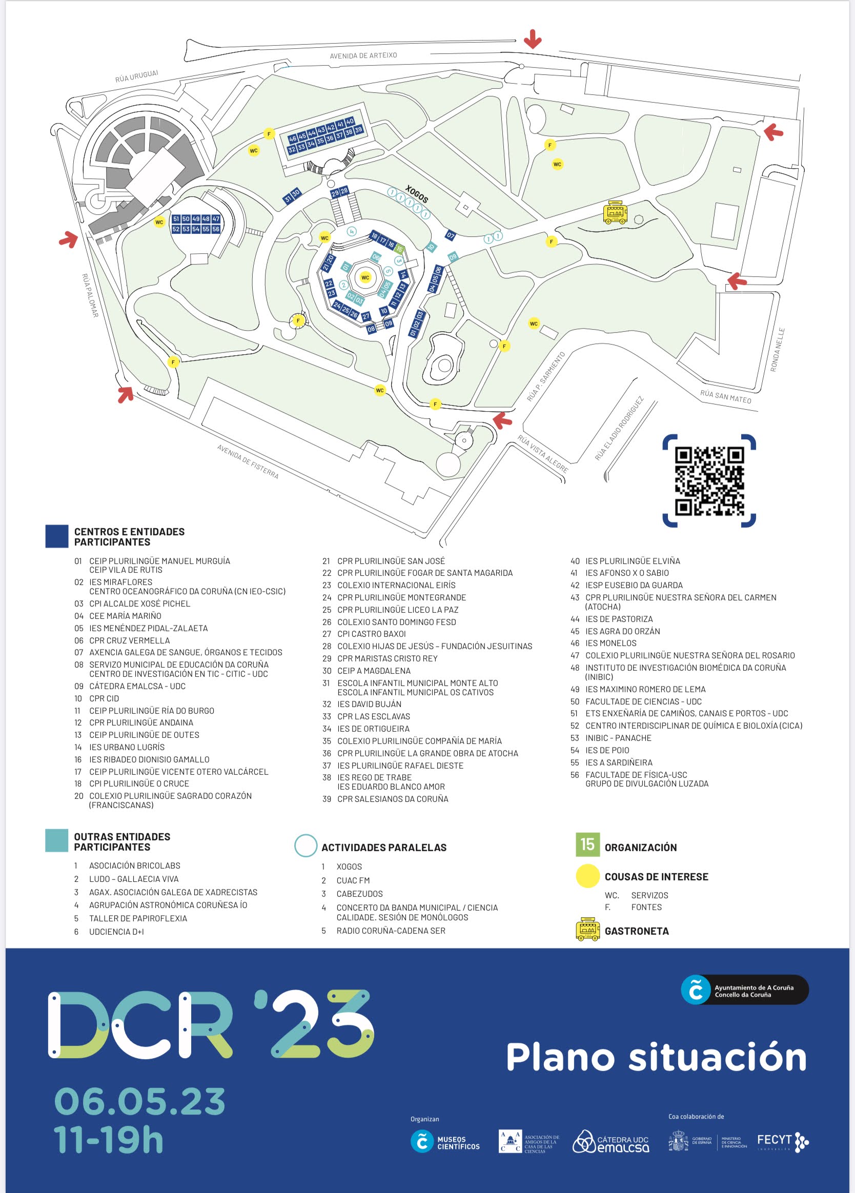 Plano de situación de Ciencia na Rúa 2023