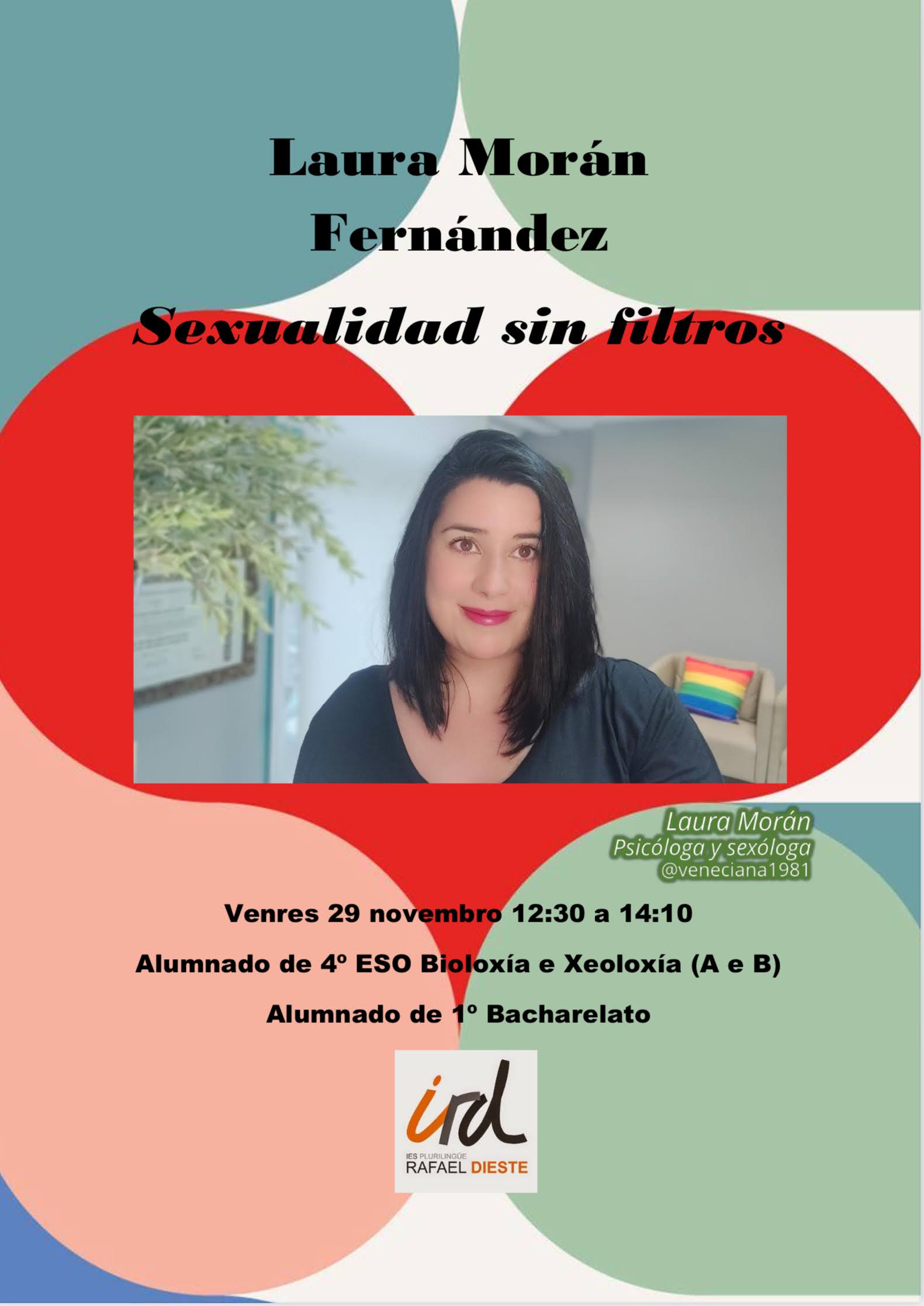 Cartel da Charla de Laura Morán