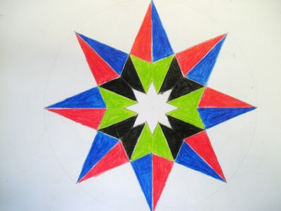 Octógono 3 cores + B/N

