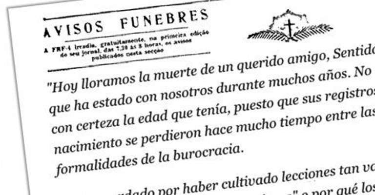 Esquela al sentido común