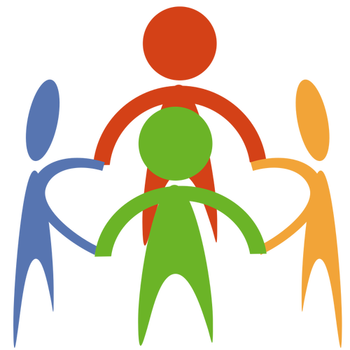 Dibujo de rueda de personas