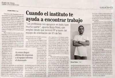 A nosa Dinamización de Orientación e Emprego no Faro de Vigo
A nosa Dinamización de Orientación e Emprego no Faro de Vigo
