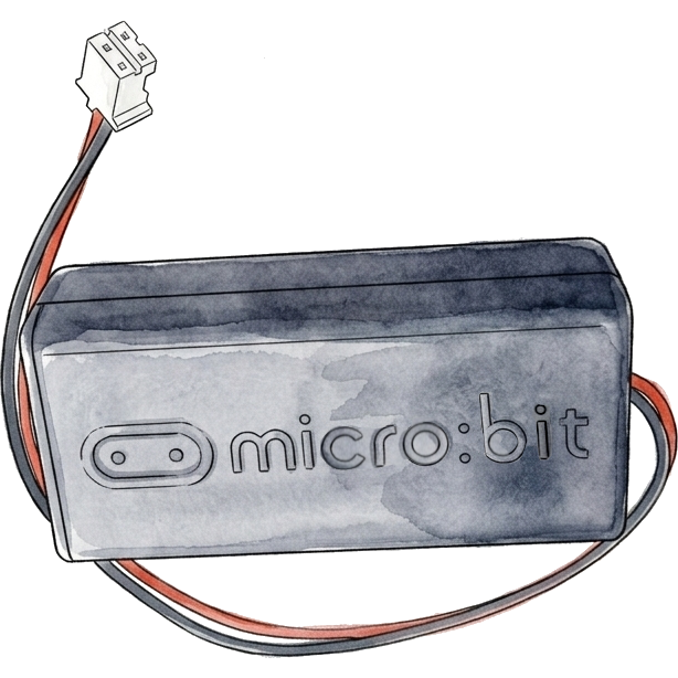 Portapilas para placa micro:bit