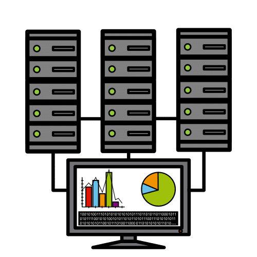 Pictograma de centro de datos