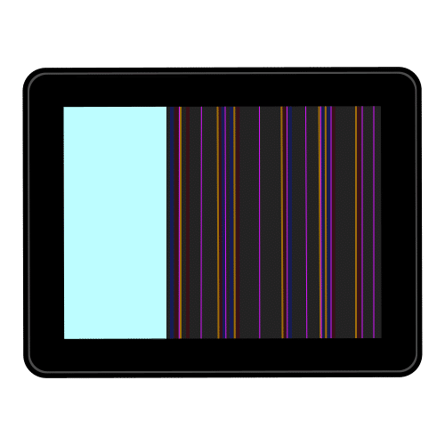 Pictograma dunha pantalla estragada