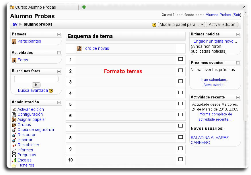 Formato de temas Formato de temas