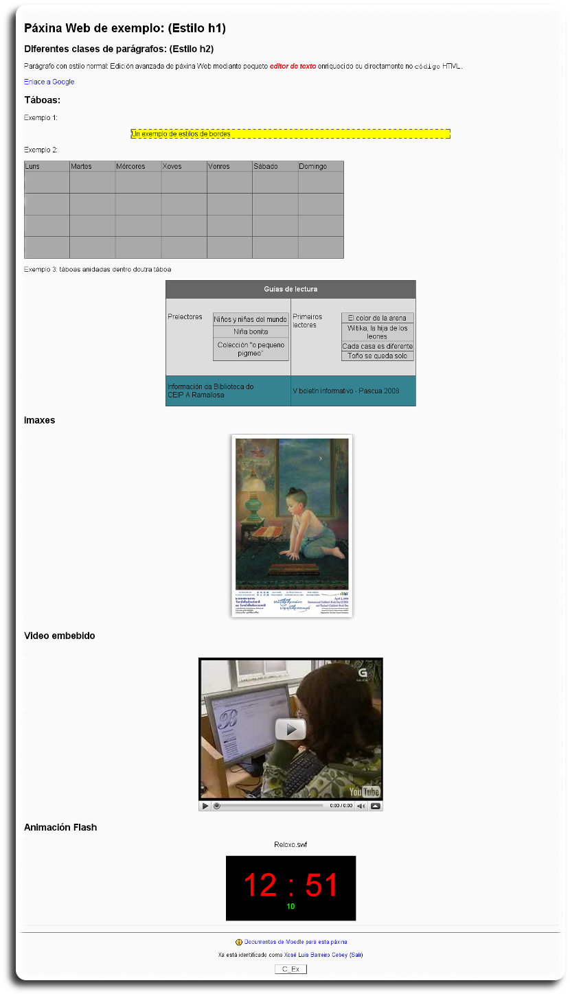 Exemplo de páxina web Exemplo de páxina web