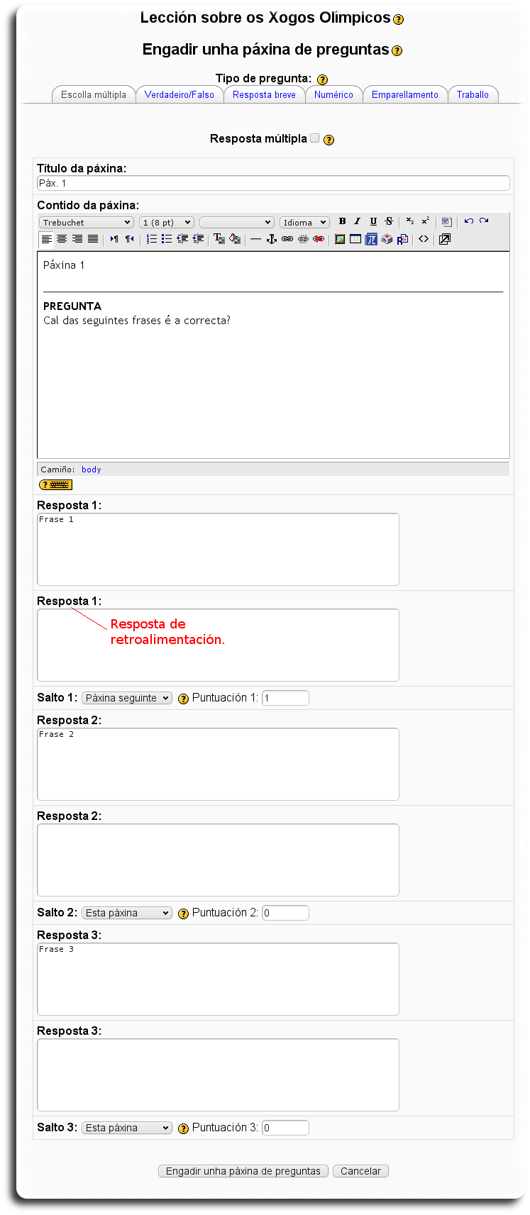 Edición da páxina Edición da páxina