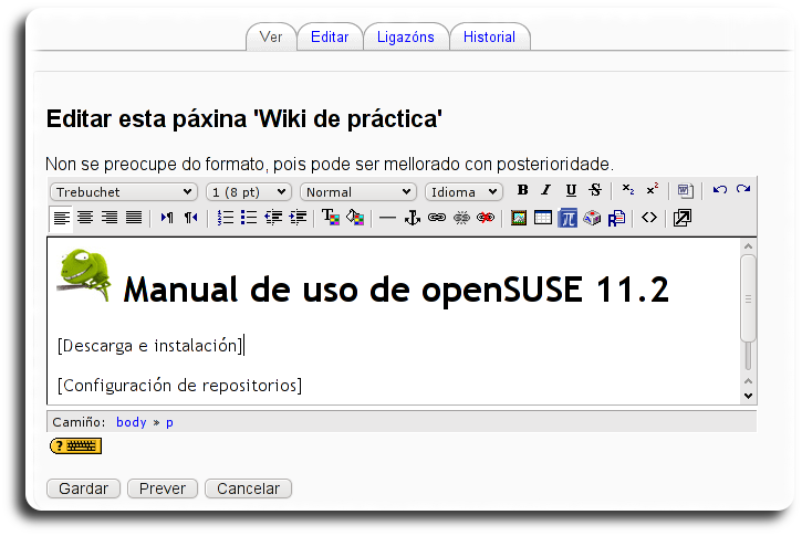 Edición da Wiki Edición da Wiki