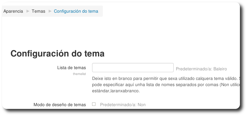 Configuración do tema