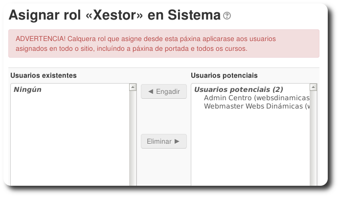 Xestores do sistema