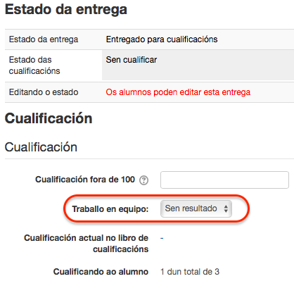 Cualificación do resultado