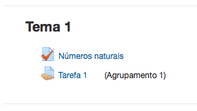 Actividade con agrupamento