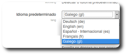 Idioma predeterminado