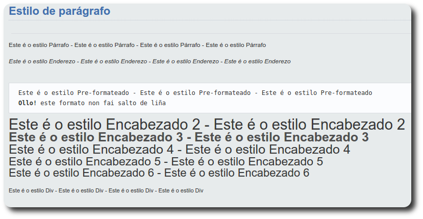 Formato de parágrafo